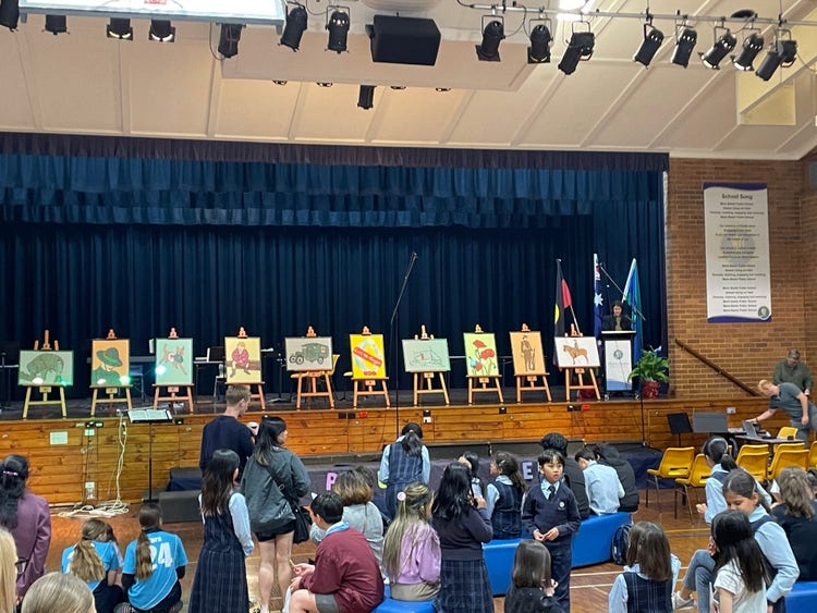 MBPS Art Show 2024- artwork for auction and Principal's address